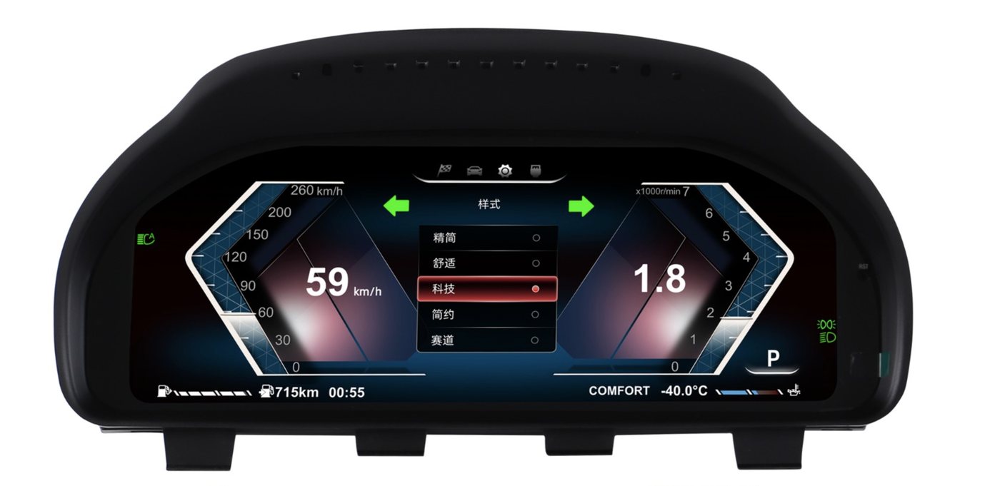 BMW 5 Digital Instrument Cluster Retrofit NF-1027T product image by Yrefit for BMW NF-1027T