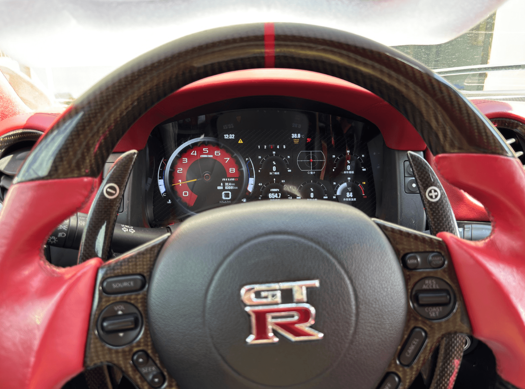 Nissan GTR 2009-2017 12.3-inch Digital Instrument Cluster Retrofit NF-1034 product image by Yrefit for Nissan NF-1034