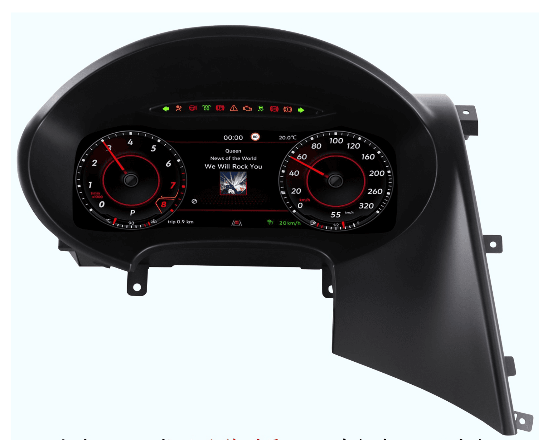 Fiat 500 7-inch Digital Instrument Cluster Retrofit NF-1051 product image by Yrefit for Fiat NF-1051 image 2