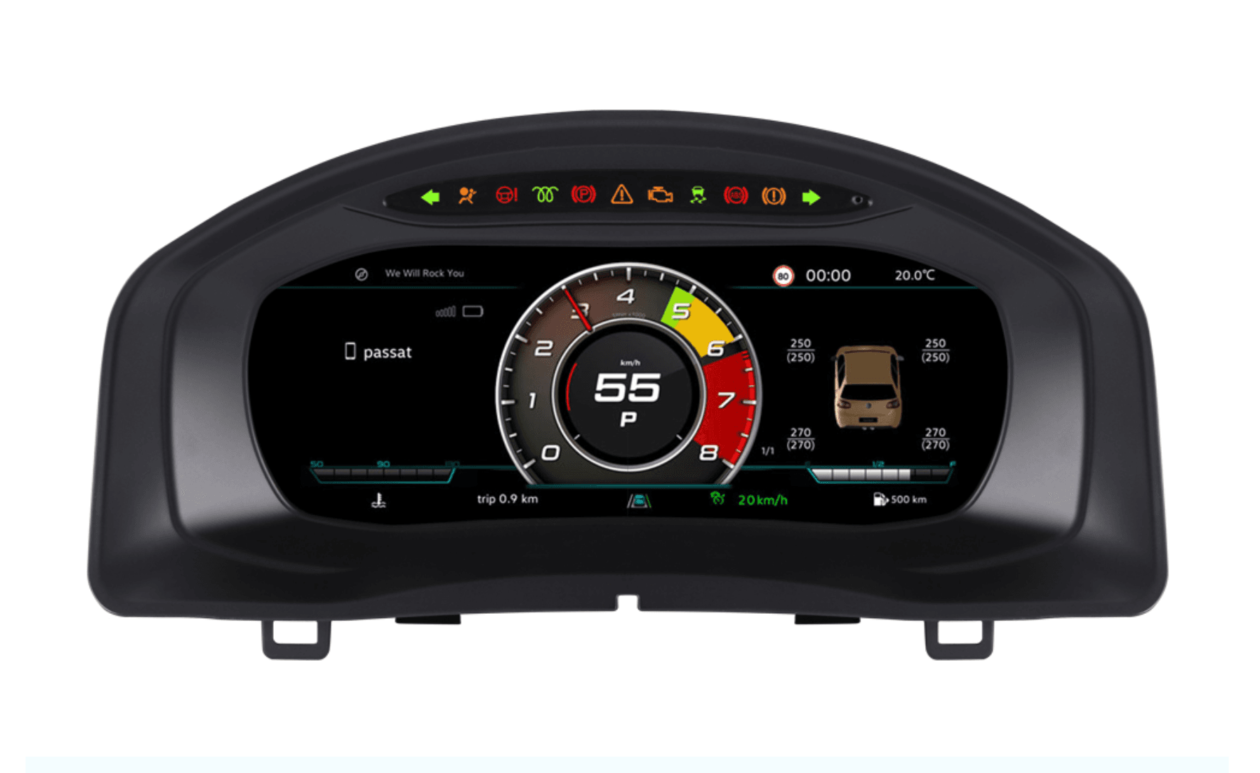 Volkswagen Tiguan 2010-2017 10.25-inch Digital Instrument Cluster Retrofit NF-1055 product image by Yrefit for Volkswagen NF-1055