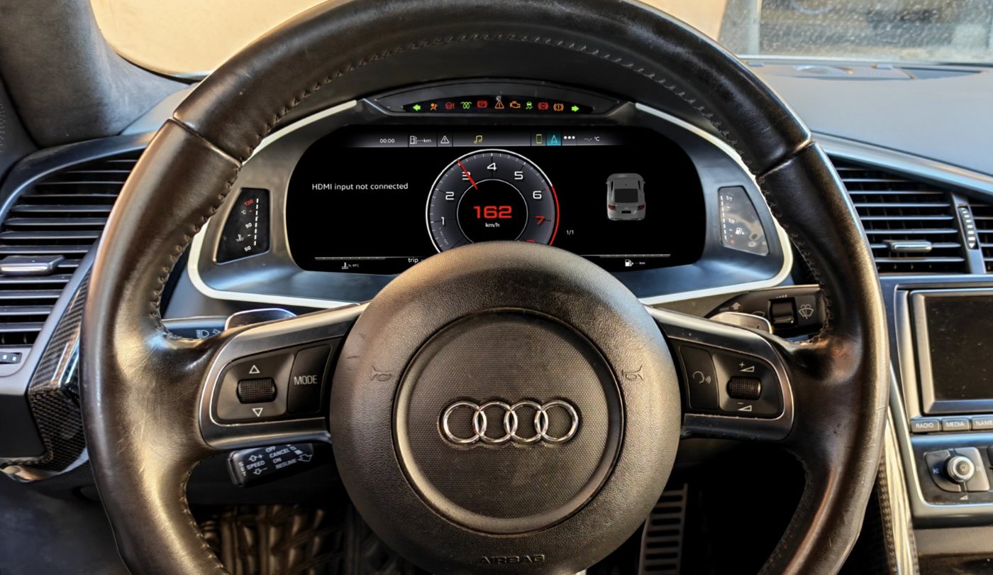 Audi R8 2007-2015 Digital Instrument Cluster Retrofit NF-1058 product image by Yrefit for Audi NF-1058