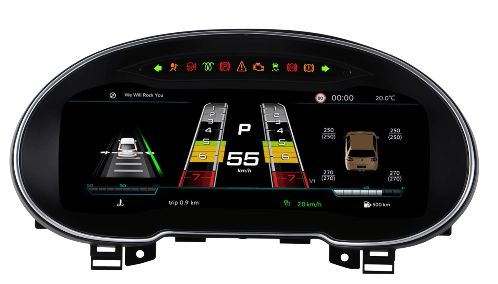 Volkswagen Skoda Octavia 12.3-inch 2015-2020 Digital Instrument Cluster Retrofit NF-1079 product image by Yrefit for Volkswagen NF-1079