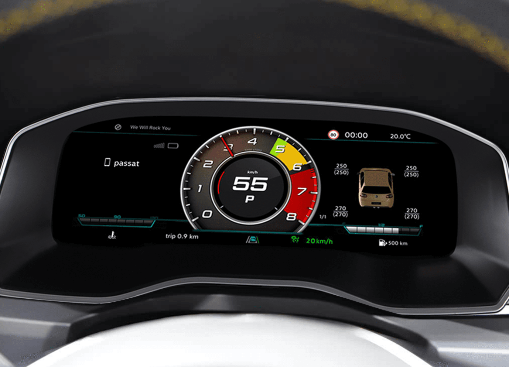 Volkswagen Amarok 2017-2020 12.3-inch Digital Instrument Cluster Retrofit NF-1088 product image by Yrefit for Volkswagen NF-1088