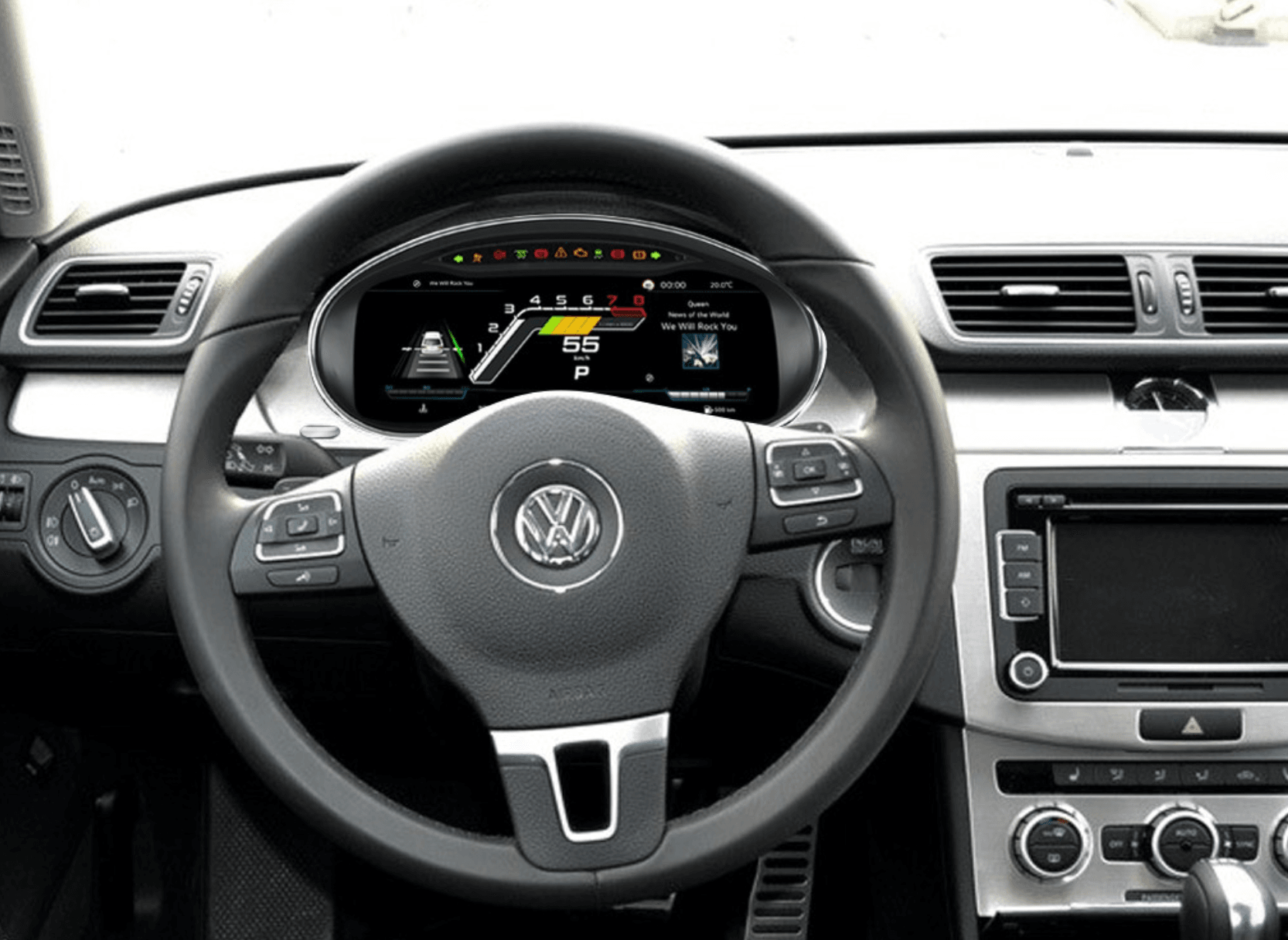 Volkswagen CC 2012-2018/Magotan B7 2012-2016/Passat B7 2012-2016 12.3-inch Digital Instrument Cluster Retrofit NF-1089 product image by Yrefit for Volkswagen NF-1089