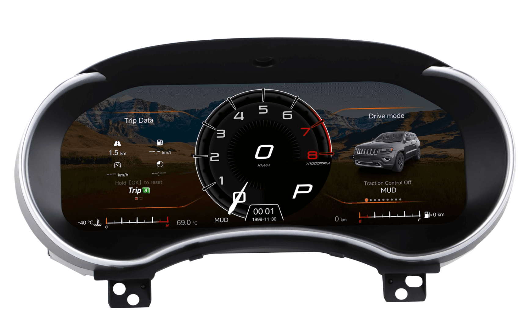 Jeep Grand Cherokee 2011-2013 12.3-inch Digital Instrument Cluster Retrofit NF-1091 NF-1091 product image 2 Jeep Grand Cherokee 2011-2013 12.3-inch Digital Instrument Cluster Retrofit NF-1091 product image by Yrefit for Jeep NF-1091 image 2