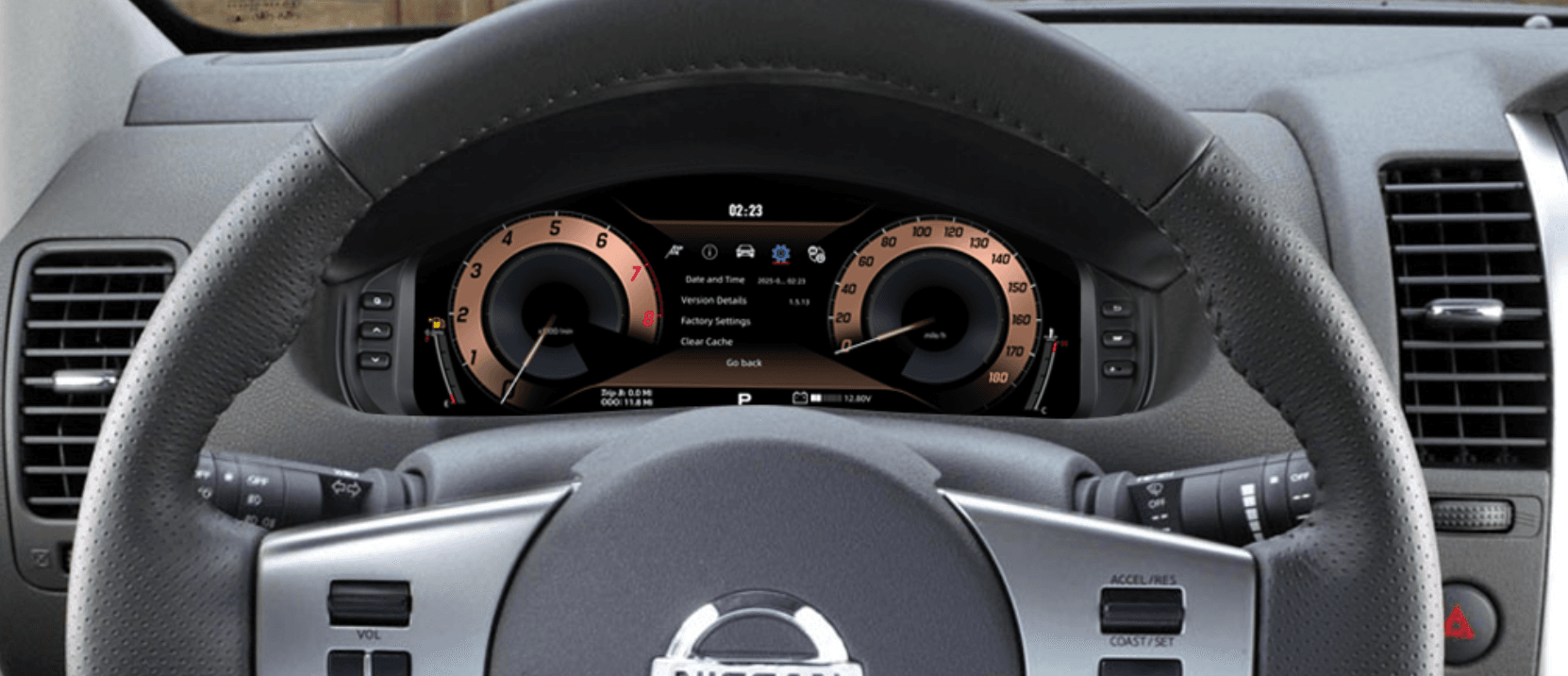 Nissan Navara/Pathfinder 2005-2010 12.3-inch Digital Instrument Cluster Retrofit NF-1098 product image by Yrefit for Nissan NF-1098