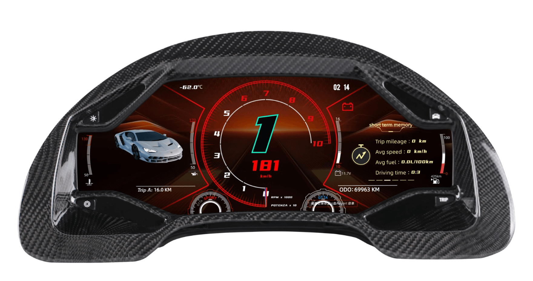 Lamborghini Gallardo 12.3-inch Digital Instrument Cluster Retrofit NF-1105 NF-1105 product image 2 Lamborghini Gallardo 12.3-inch Digital Instrument Cluster Retrofit NF-1105 product image by Yrefit for Lamborghini NF-1105 image 2