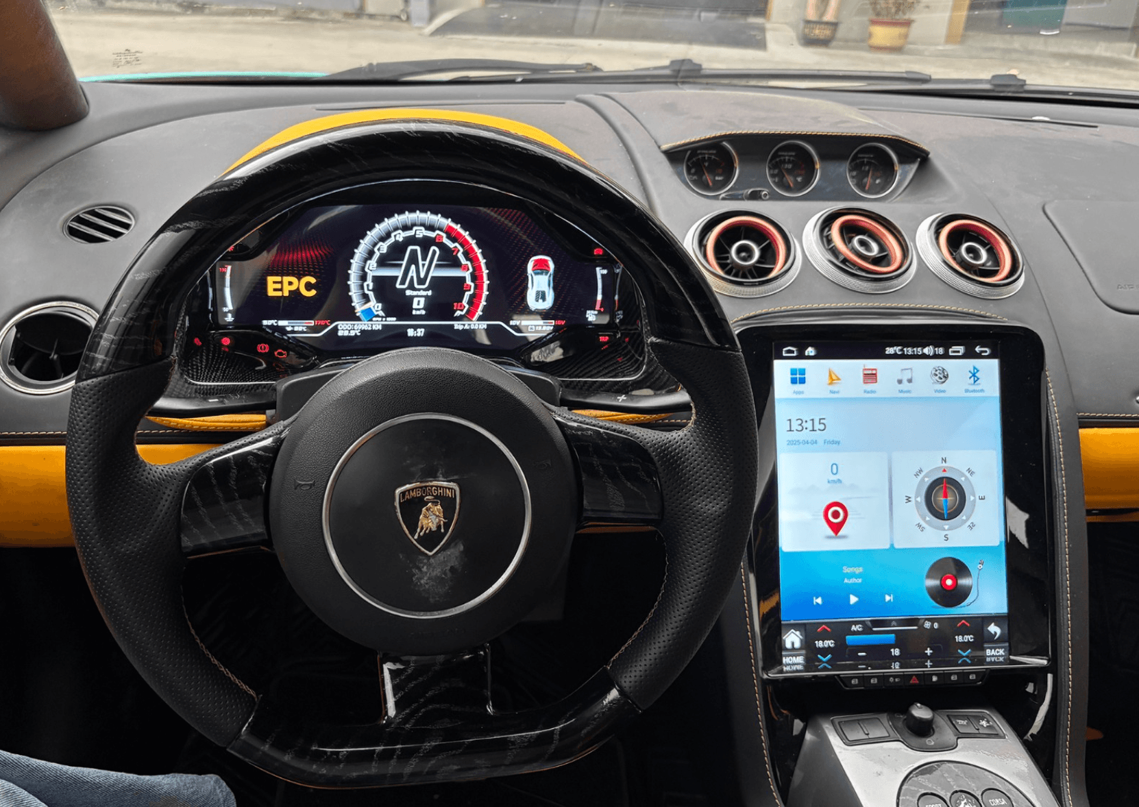 Lamborghini Gallardo 12.3-inch Digital Instrument Cluster Retrofit NF-1105 product image by Yrefit for Lamborghini NF-1105