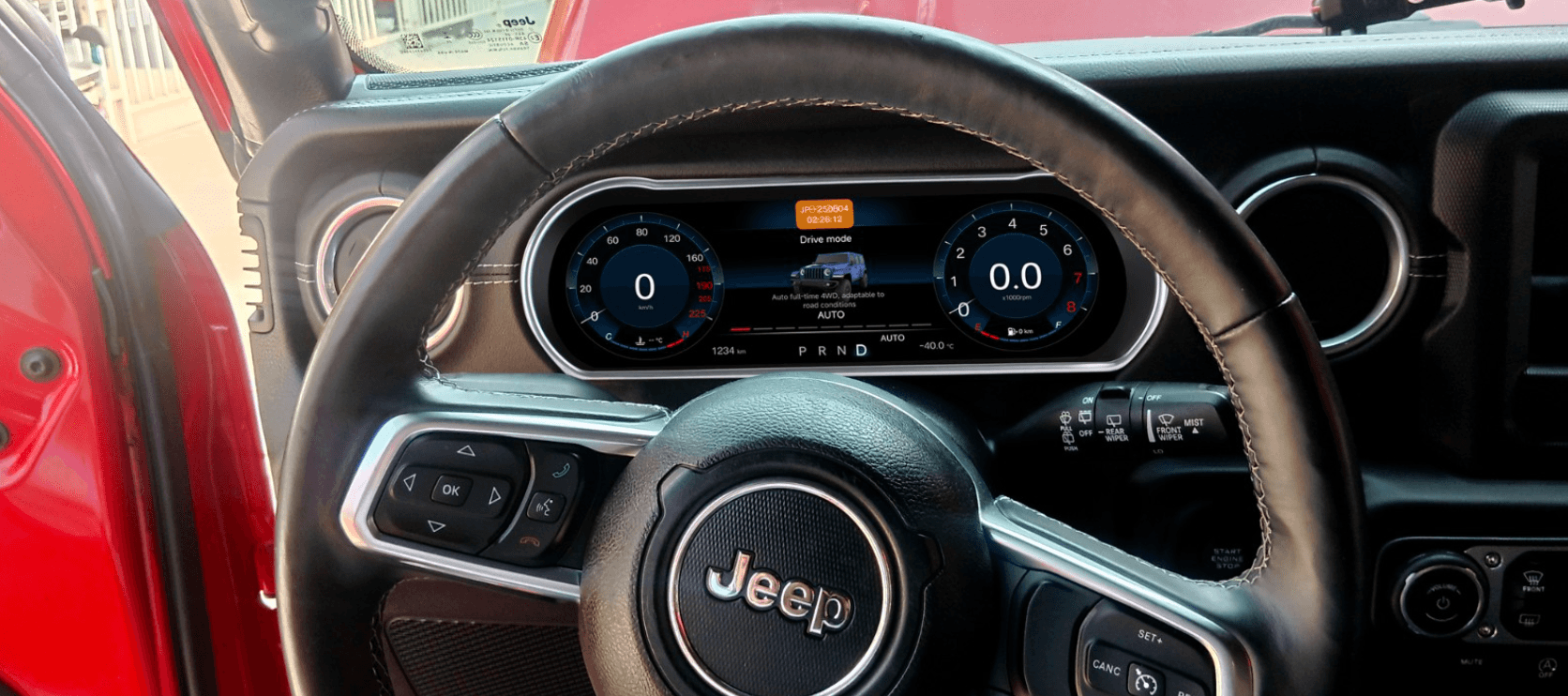 Jeep Wrangler 2018-2023 12.3-inch Digital Instrument Cluster Retrofit NF-1109 product image by Yrefit for Jeep NF-1109