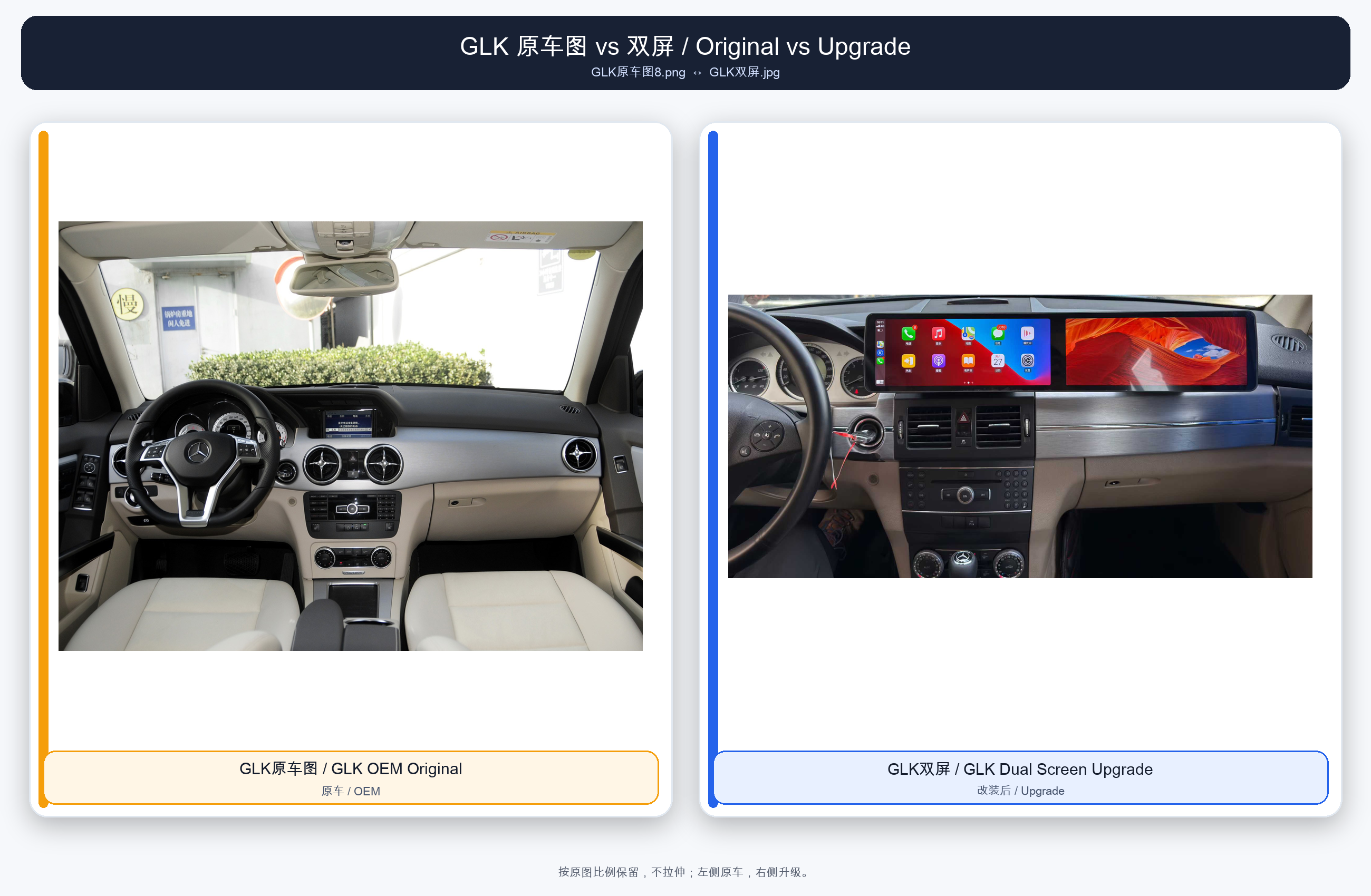 Mercedes GLK retrofit comparison